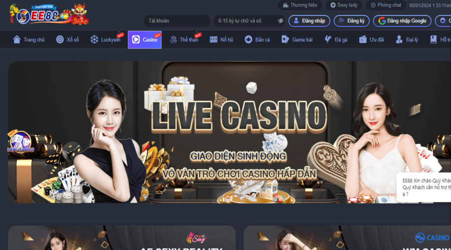 Live casino EE88